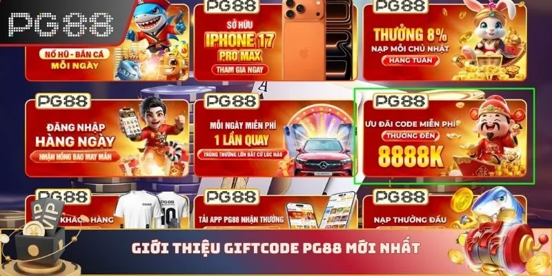 Giới thiệu sự kiện Giftcode PG88 mới nhất